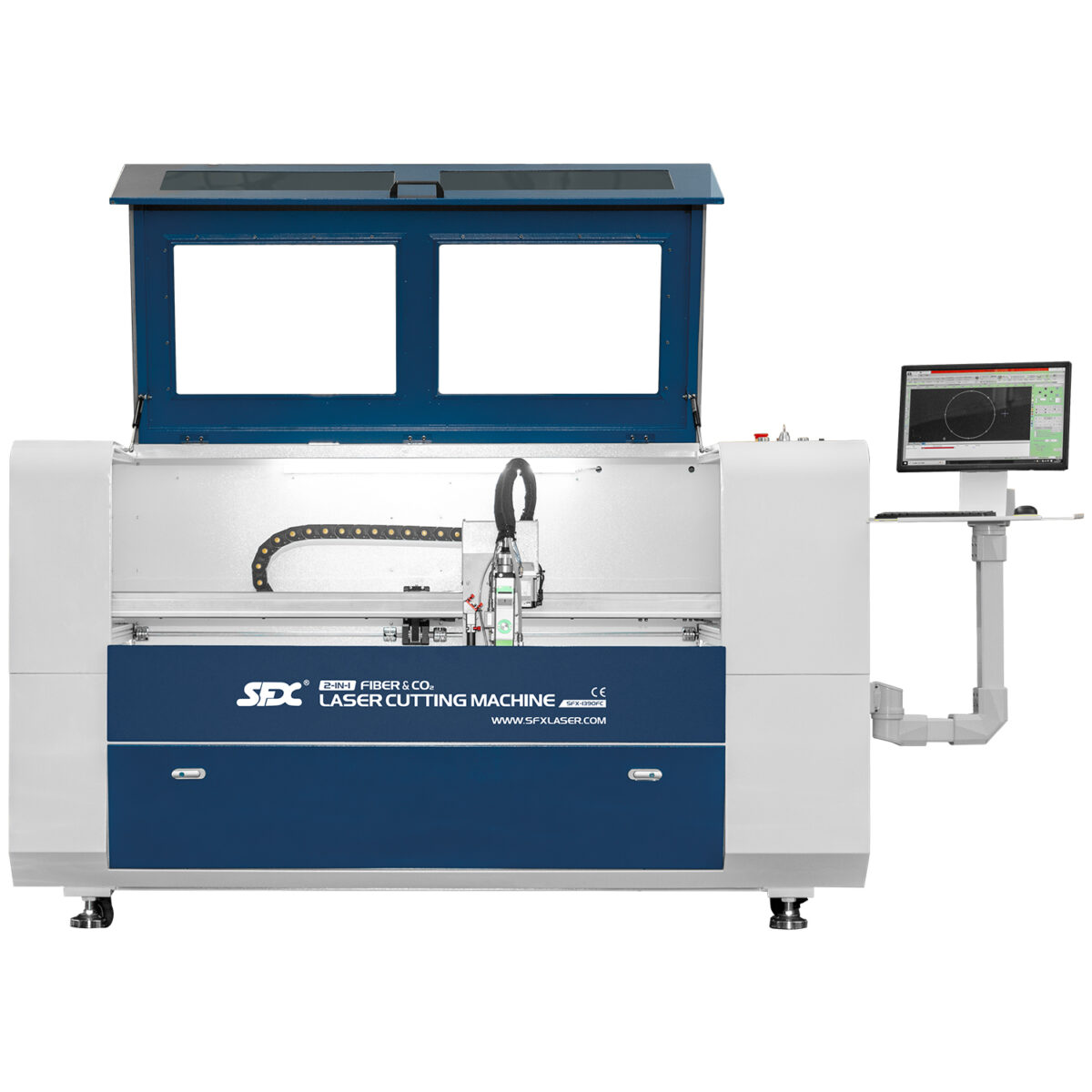 SFX 1300*900mm Fiber & CO2 Integrated Laser Cutting Machine for Metal ...